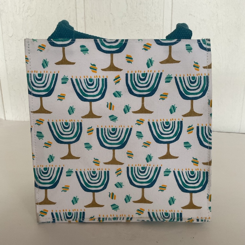 Blu Menorah Fabric tote bag NWT